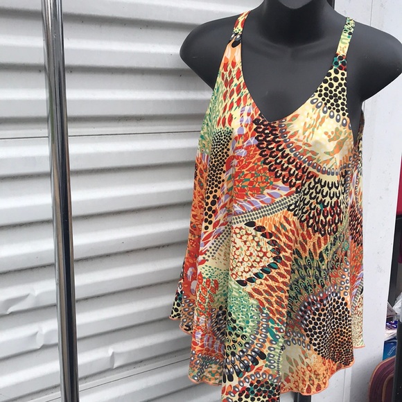 🚨B2G1 TYCHE Colorful Sleeveless Blouse - Picture 1 of 5